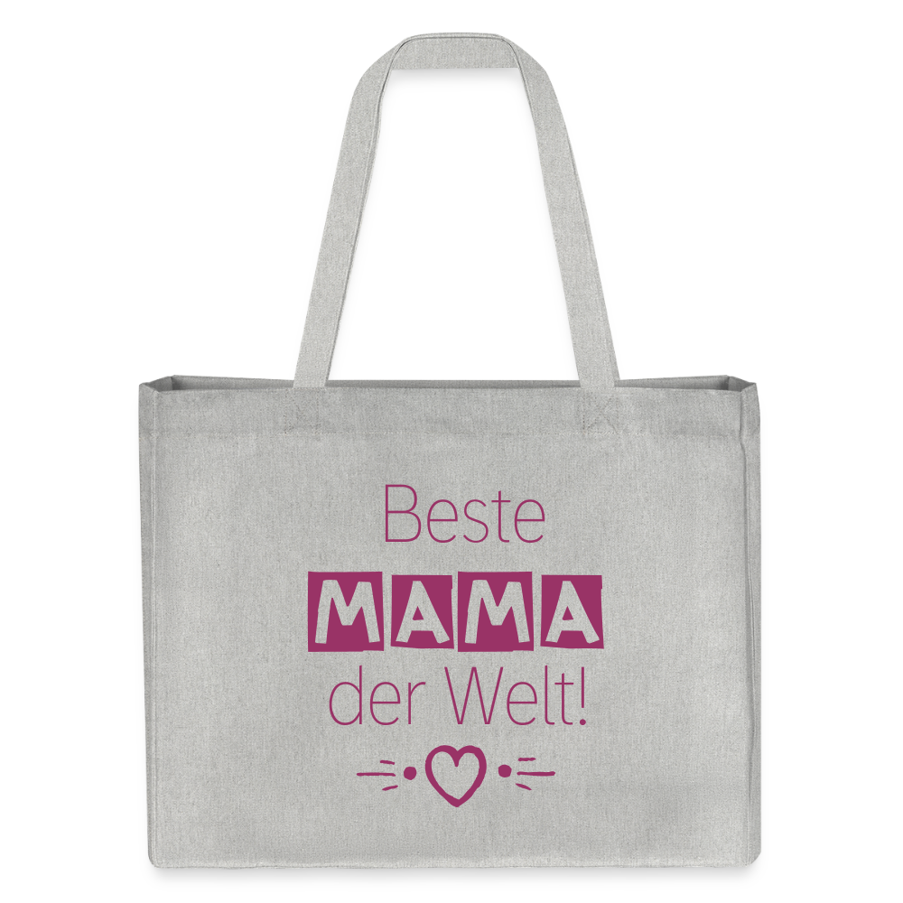 Shopping Bag aus recycelter Baumwolle und Polyester - Grau meliert