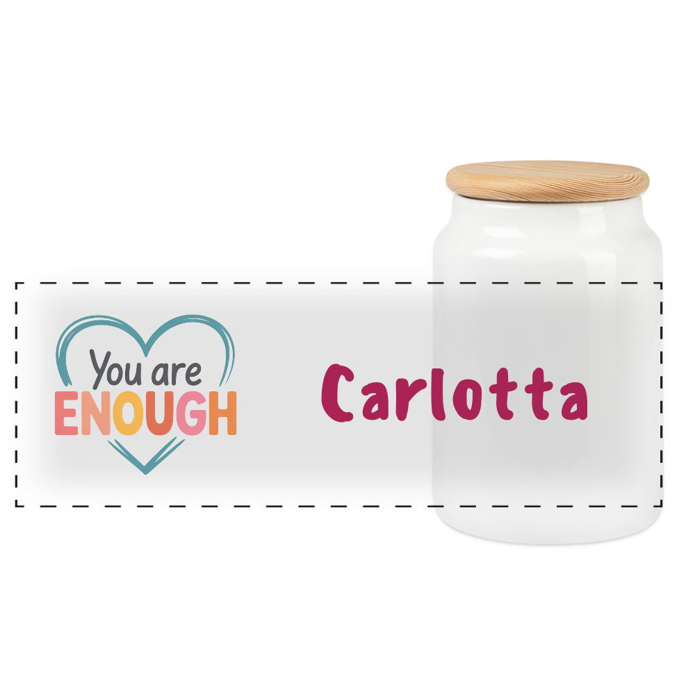 Vorratsdose - personalisierbar - Weiß