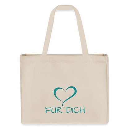 Shopping Bag aus recycelter Baumwolle und Polyester - Naturweiß