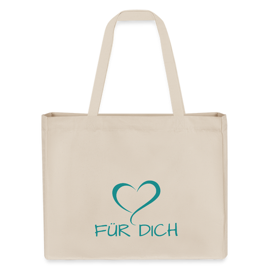 Shopping Bag aus recycelter Baumwolle und Polyester - Naturweiß