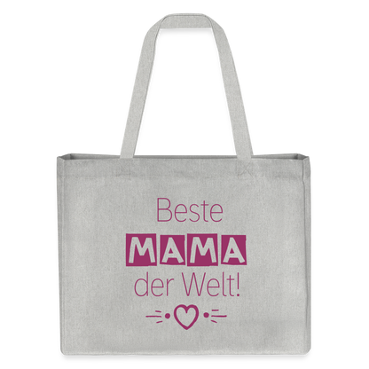 Shopping Bag aus recycelter Baumwolle und Polyester - Grau meliert