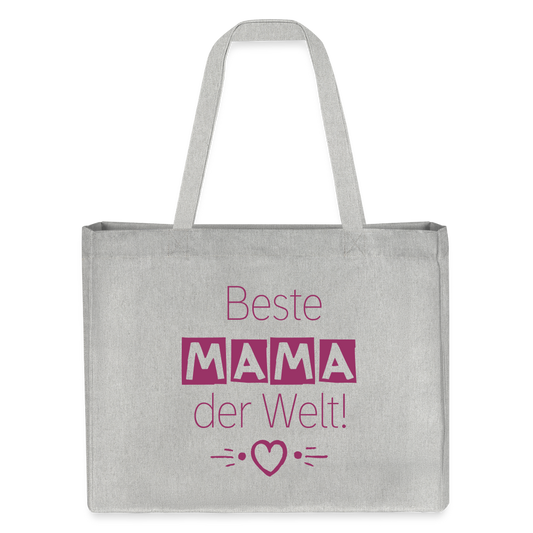 Shopping Bag aus recycelter Baumwolle und Polyester - Grau meliert