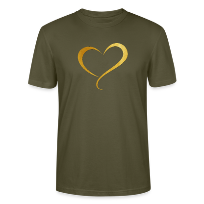 goldenes Herz - Unisex T-Shirt - Khaki