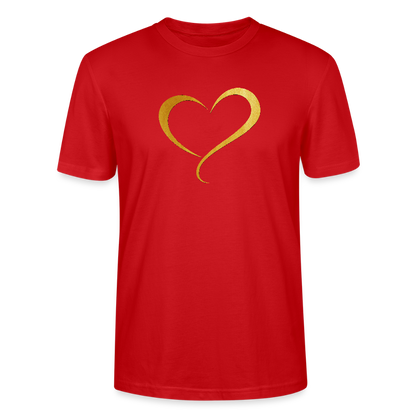 goldenes Herz - Unisex T-Shirt - Rot