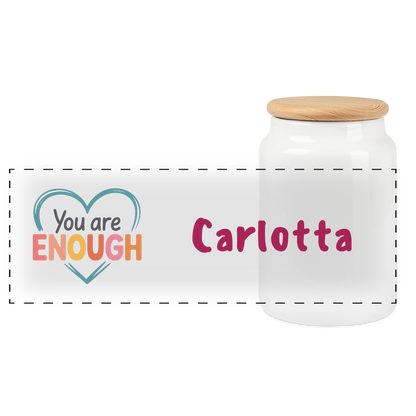 Vorratsdose - personalisierbar - Weiß