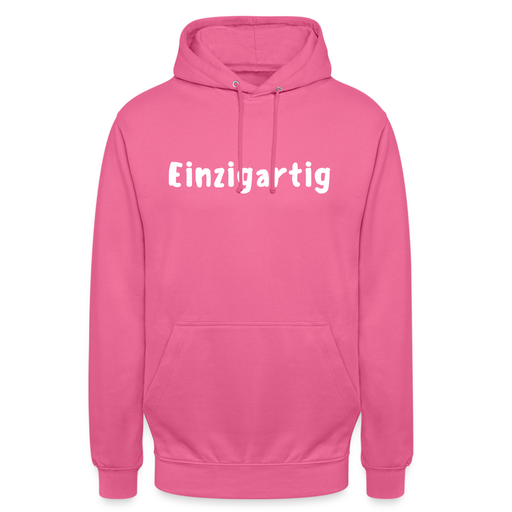 Motiv: Einzigartig, Flockdruck - Hoodie Damen - Pink
