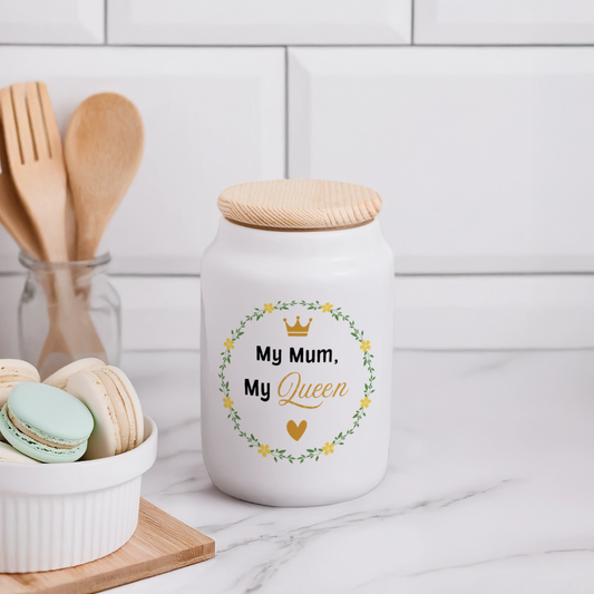 Vorratsdose - My Mum, My Queen - 650 ml - Weiß