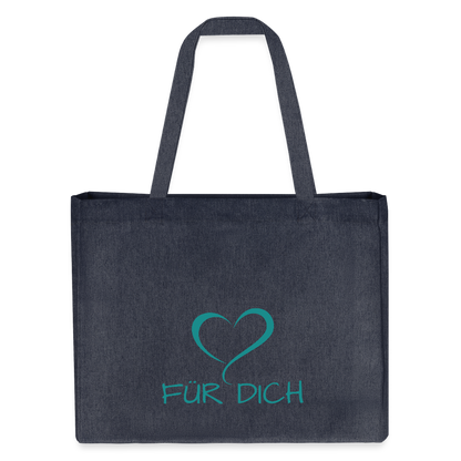 Shopping Bag aus recycelter Baumwolle und Polyester - midnight Blue