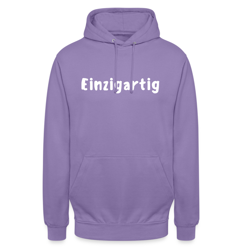 Motiv: Einzigartig, Flockdruck - Hoodie Damen - Lavendel