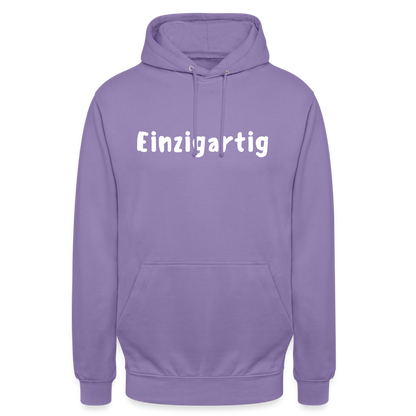 Motiv: Einzigartig, Flockdruck - Hoodie Damen - Lavendel