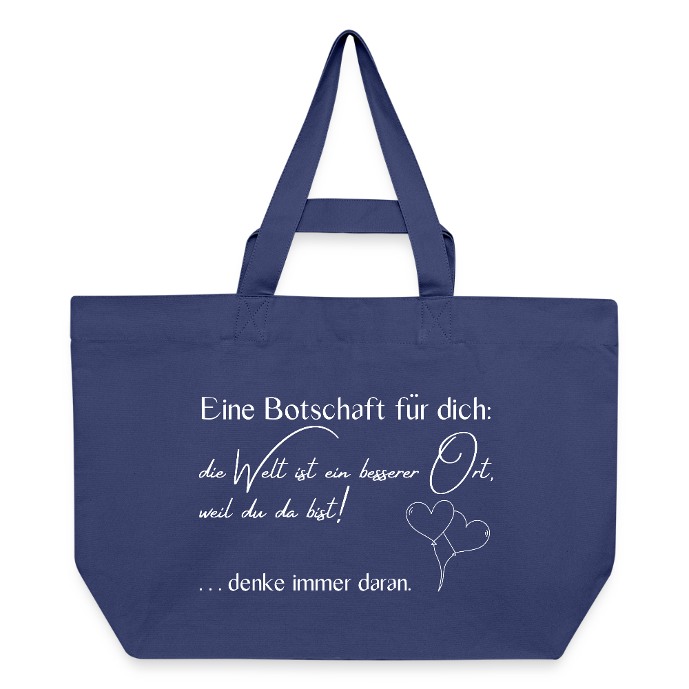 Shopping Bag  aus recycelter Baumwolle mit Druckknopf - Dämmerung