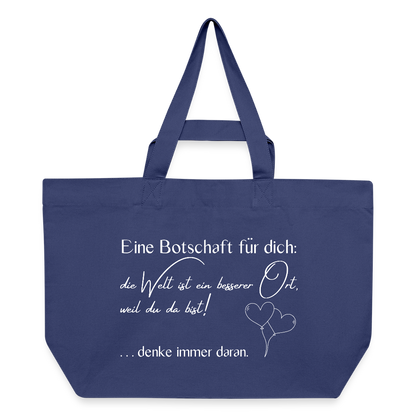 Shopping Bag  aus recycelter Baumwolle mit Druckknopf - Dämmerung