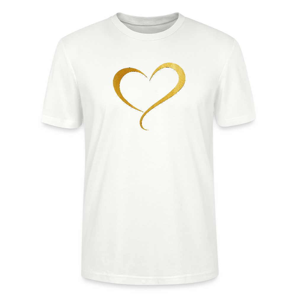 goldenes Herz - Unisex T-Shirt - Weiß