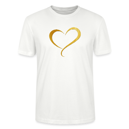 goldenes Herz - Unisex T-Shirt - Weiß