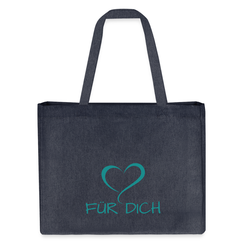 Shopping Bag aus recycelter Baumwolle und Polyester - midnight Blue