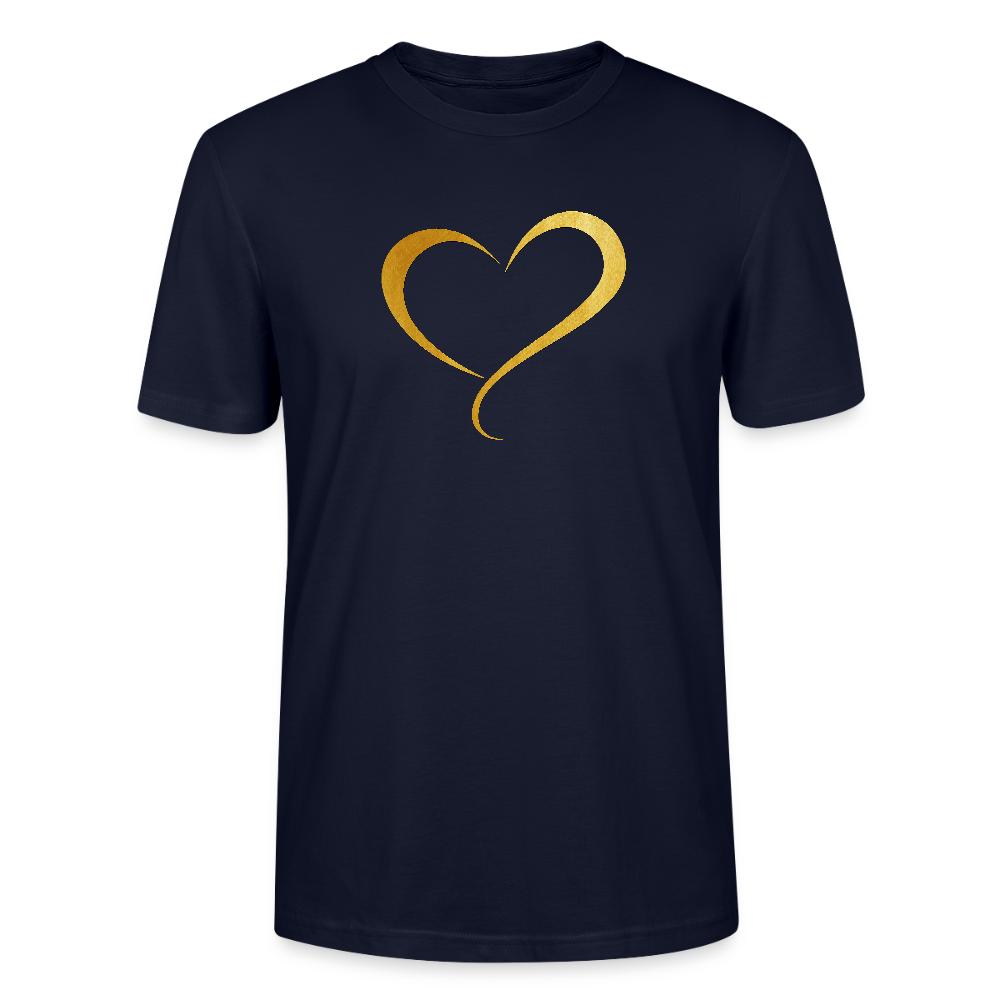goldenes Herz - Unisex T-Shirt - Navy