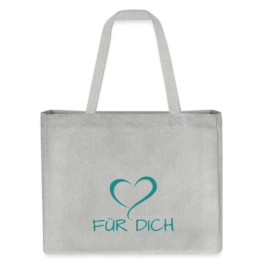 Shopping Bag aus recycelter Baumwolle und Polyester - Grau meliert