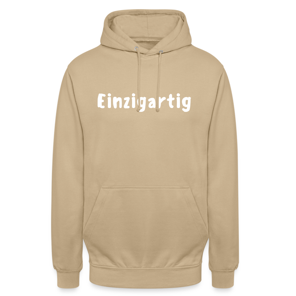 Motiv: Einzigartig, Flockdruck - Hoodie Damen - Beige