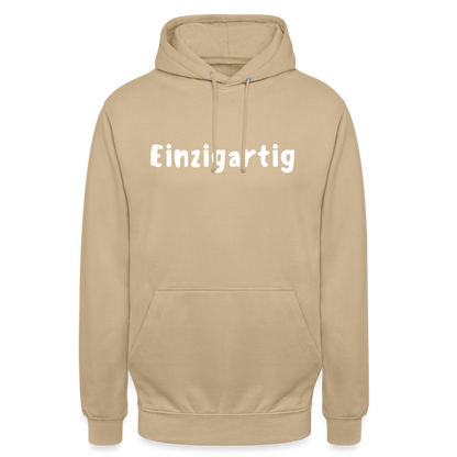 Motiv: Einzigartig, Flockdruck - Hoodie Damen - Beige
