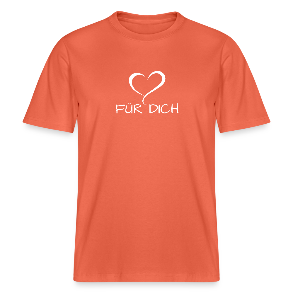 Relaxed Fit Unisex Bio-T-Shirt aus Baumwolle - Hellrot