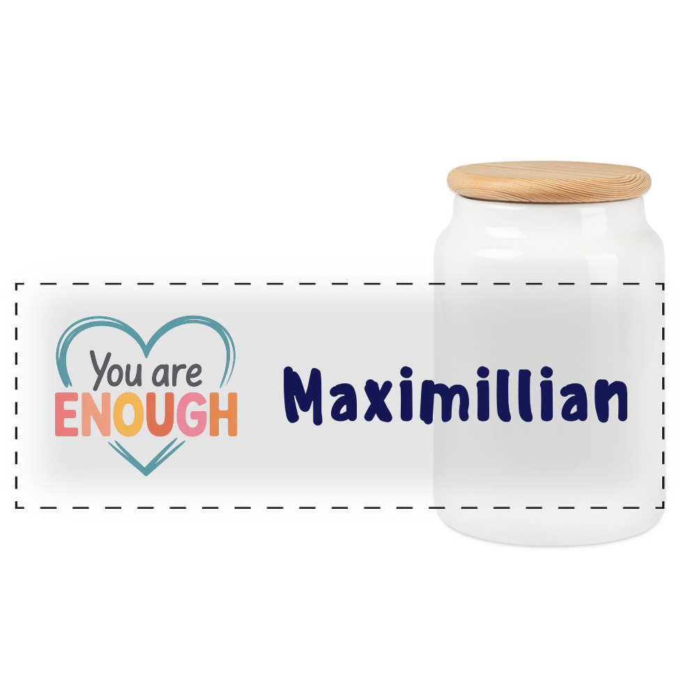 Vorratsdose - personalisierbar - Weiß