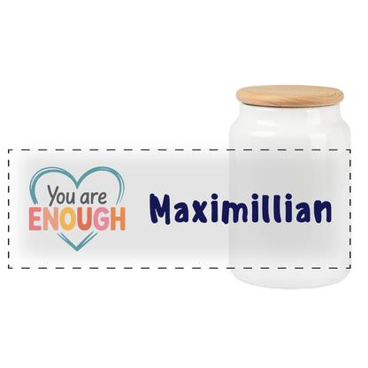 Vorratsdose - personalisierbar - Weiß