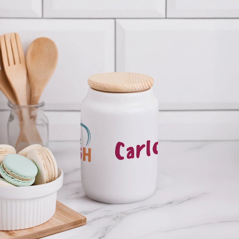 Vorratsdose - personalisierbar - Weiß