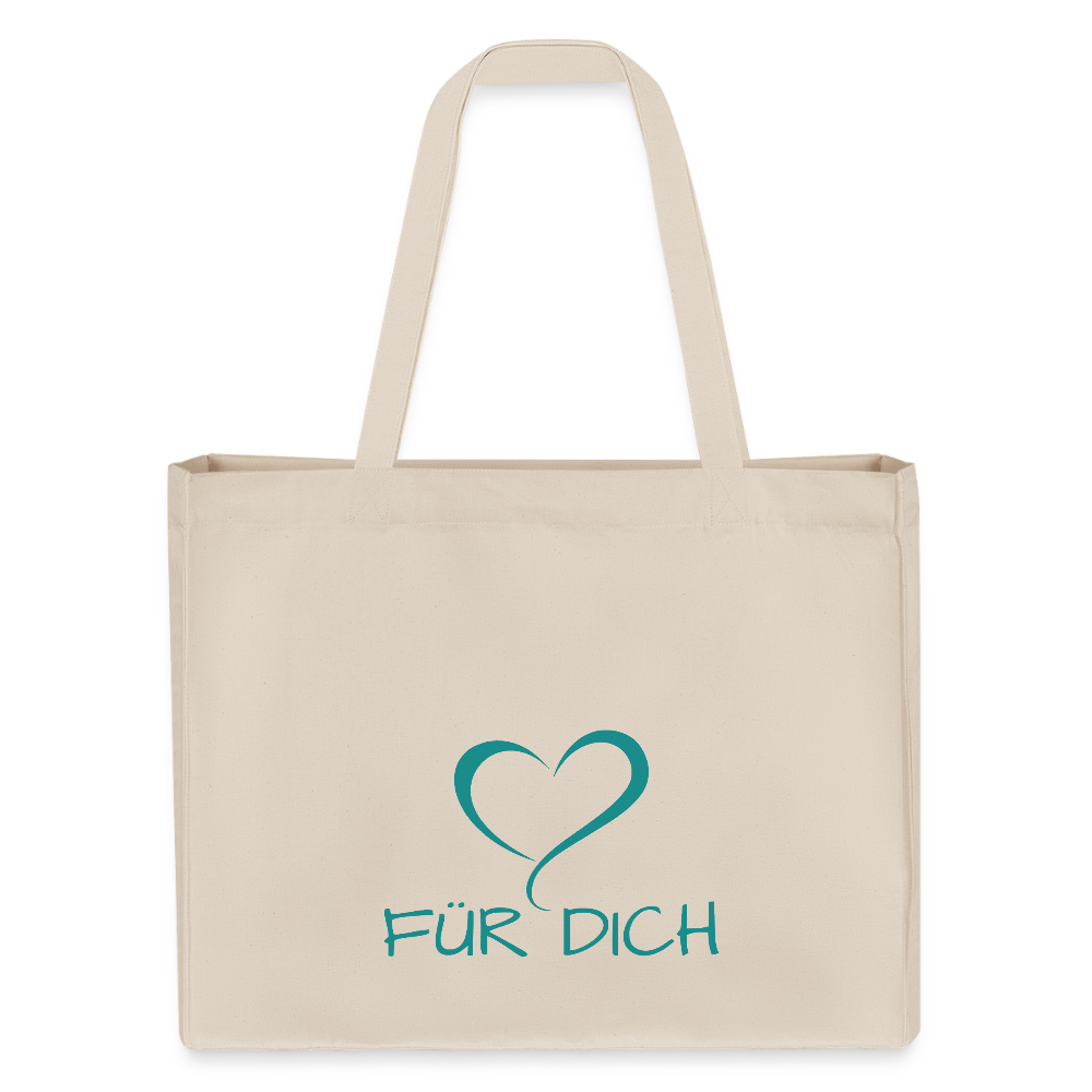 Shopping Bag aus recycelter Baumwolle und Polyester - Naturweiß
