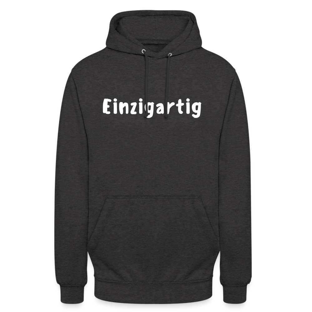 Motiv: Einzigartig, Flockdruck - Hoodie Damen - Anthrazit