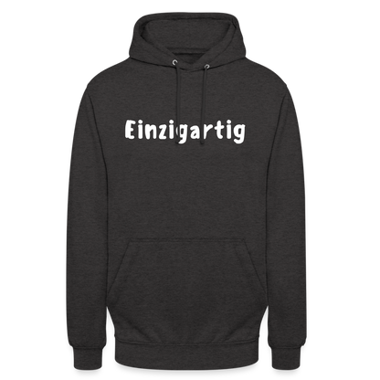 Motiv: Einzigartig, Flockdruck - Hoodie Damen - Anthrazit