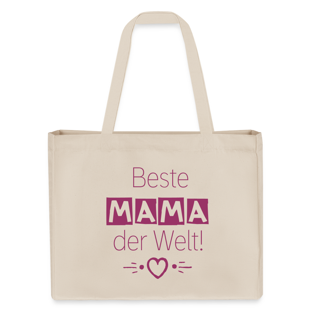 Shopping Bag aus recycelter Baumwolle und Polyester - Naturweiß