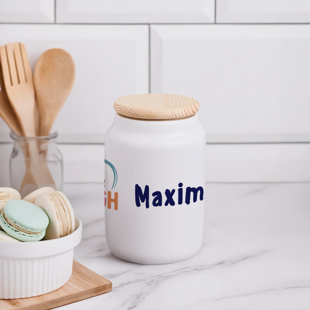 Vorratsdose - personalisierbar - Weiß