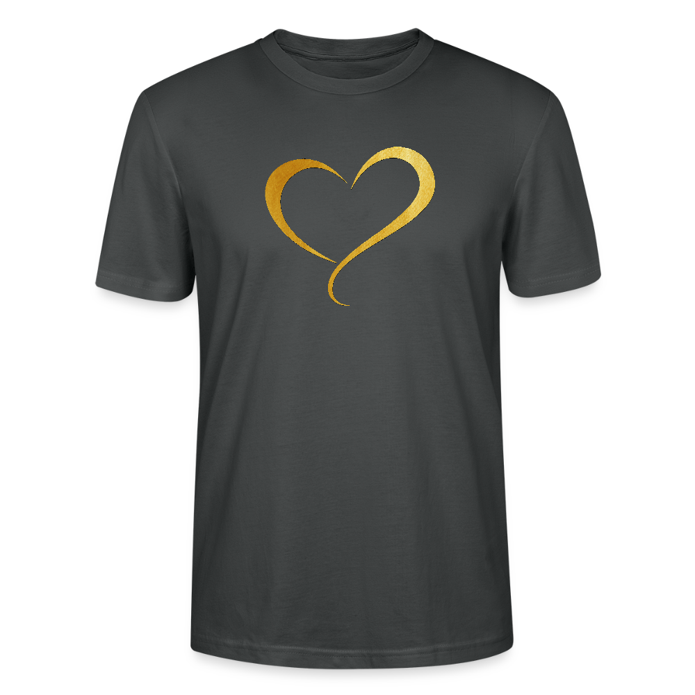 goldenes Herz - Unisex T-Shirt - Anthrazit