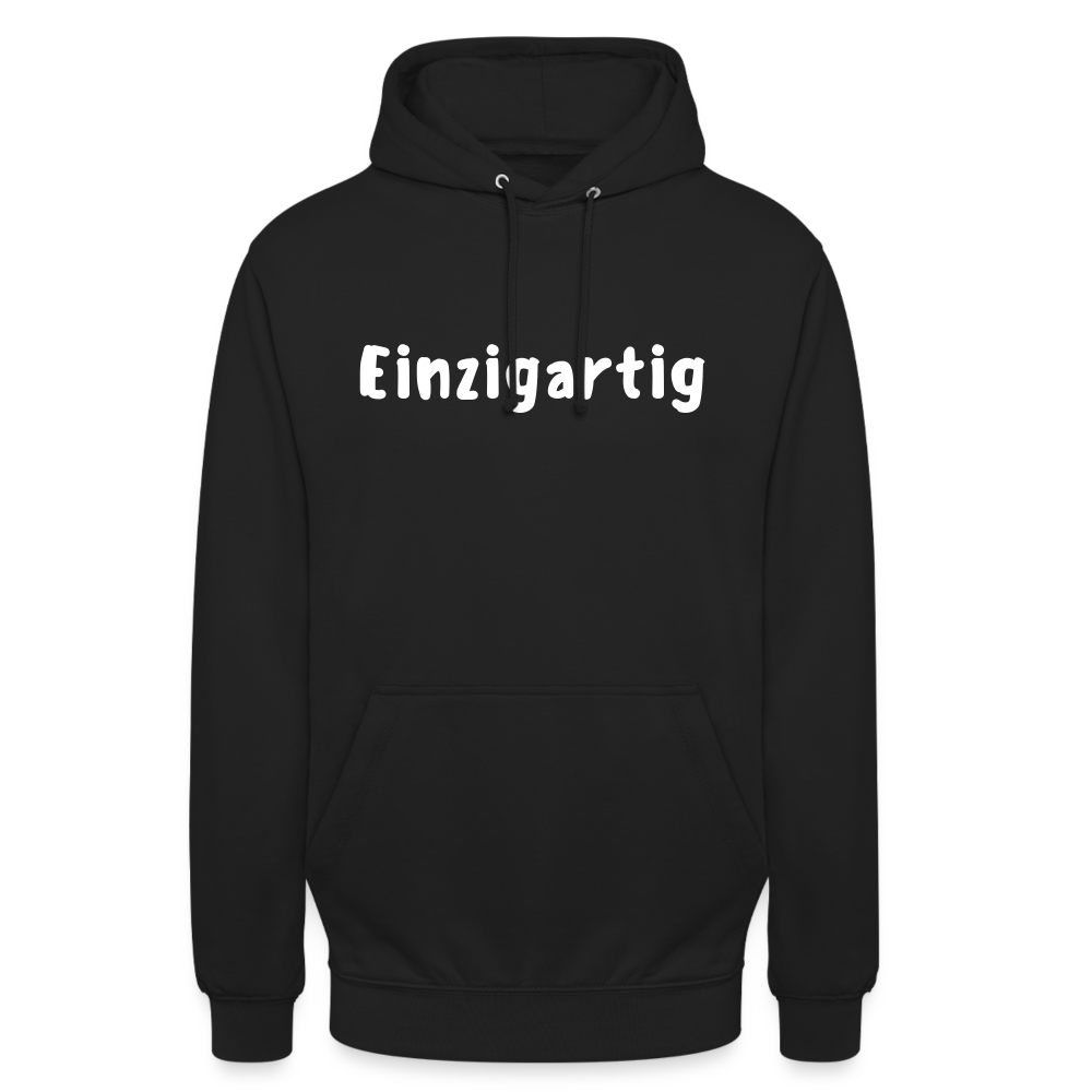 Motiv: Einzigartig, Flockdruck - Hoodie Damen - Schwarz