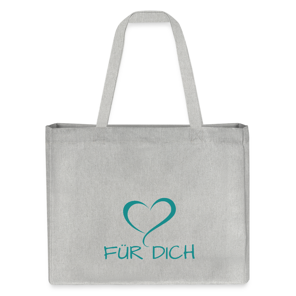 Shopping Bag aus recycelter Baumwolle und Polyester - Grau meliert