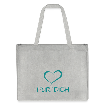 Shopping Bag aus recycelter Baumwolle und Polyester - Grau meliert