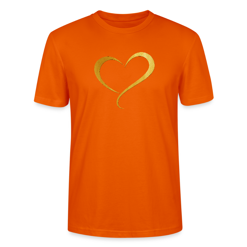goldenes Herz - Unisex T-Shirt - Tieforange