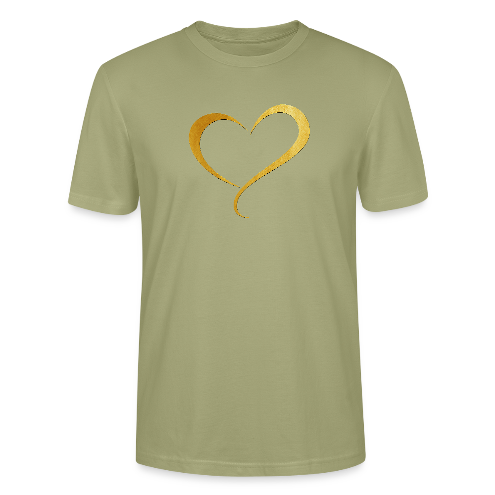 goldenes Herz - Unisex T-Shirt - Nebelgrün