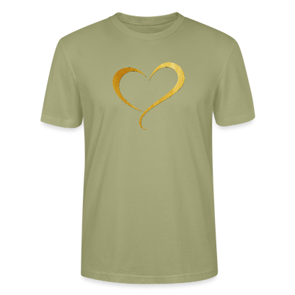 goldenes Herz - Unisex T-Shirt - Nebelgrün