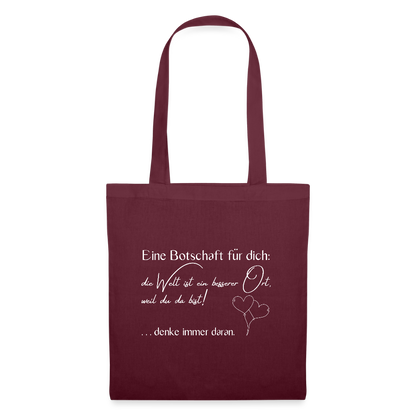 Stoffbeutel aus Baumwolle - Burgunderrot