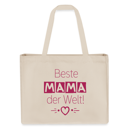 Shopping Bag aus recycelter Baumwolle und Polyester - Naturweiß