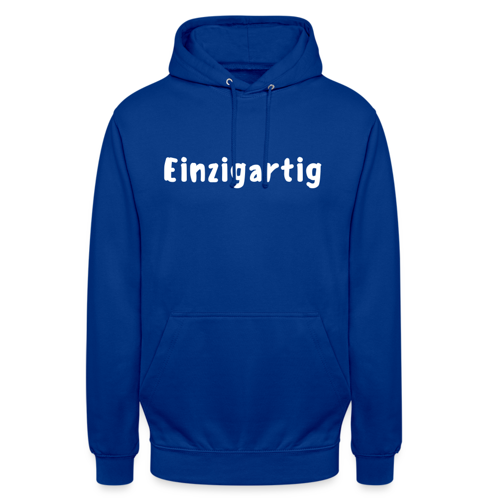 Motiv: Einzigartig, Flockdruck - Hoodie Damen - Royalblau