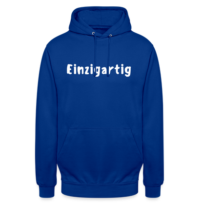 Motiv: Einzigartig, Flockdruck - Hoodie Damen - Royalblau