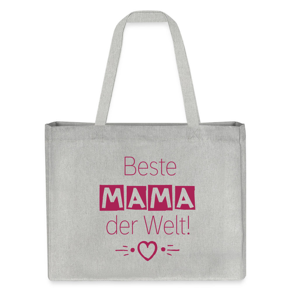 Shopping Bag aus recycelter Baumwolle und Polyester - Grau meliert