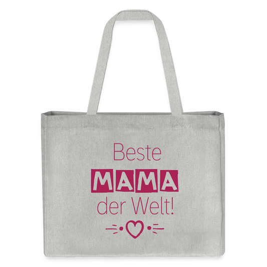 Shopping Bag aus recycelter Baumwolle und Polyester - Grau meliert