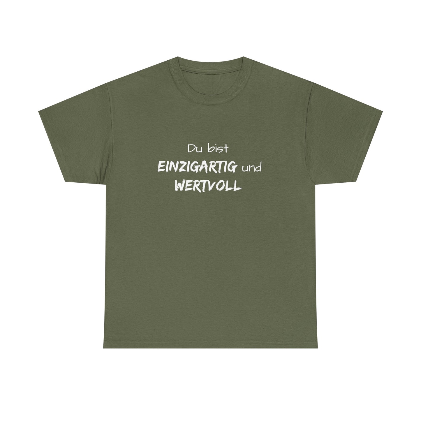 Motiv: Du bist einzigartig und wertvoll - Baumwoll T-Shirt